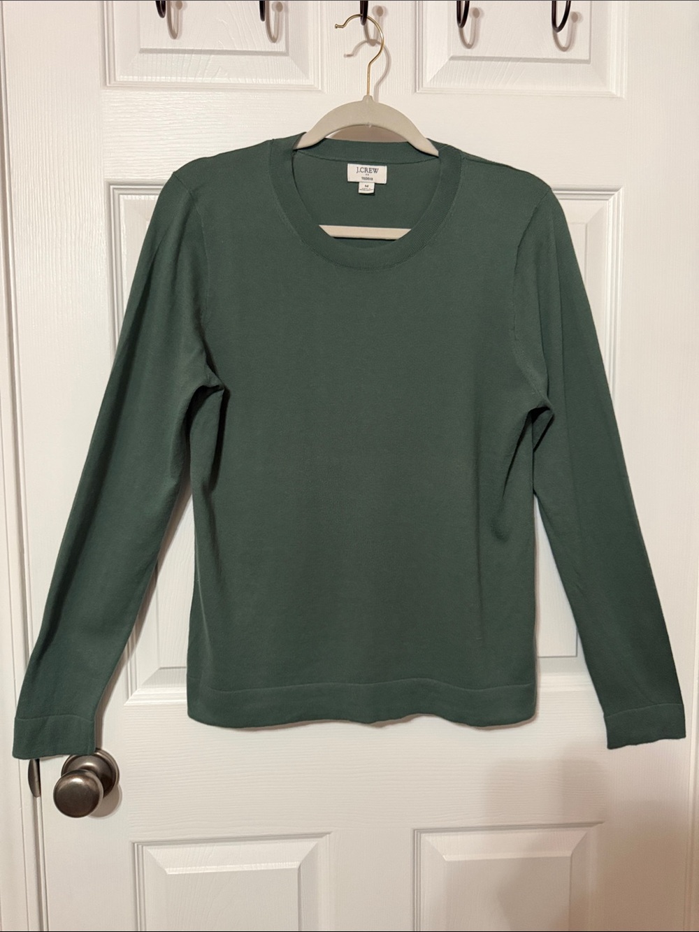 J. Crew Dark Green Crewneck Sweater